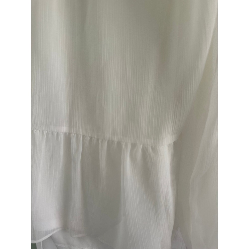 Women's New/tags‎ white lace long sleeve blouse Simply Vera Wang xsmall - Picture 5 of 5
